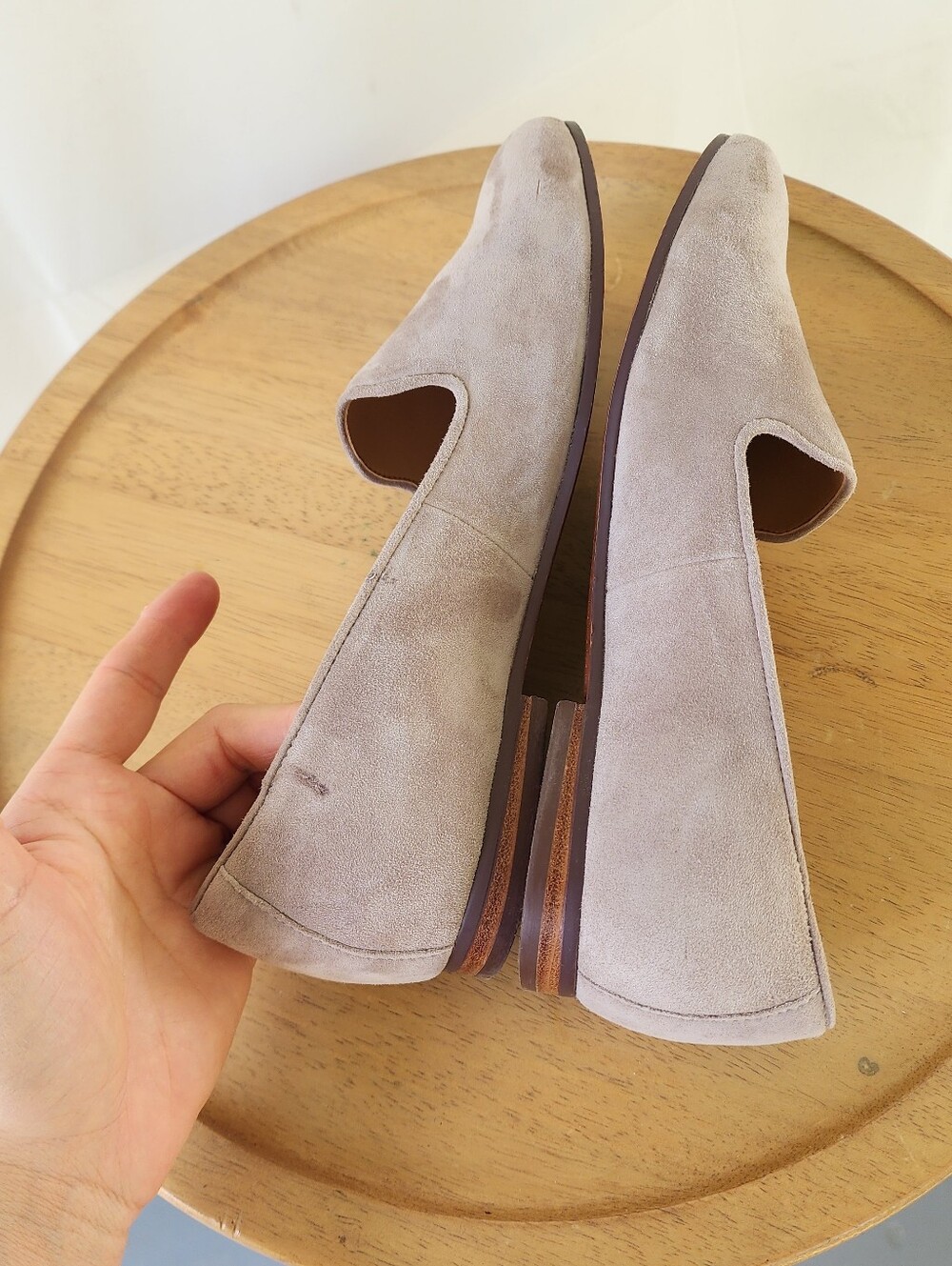 Vionic Willa Classic Women's Suede Slip-On Loafers in Light Taupe - Picture 11 of 11